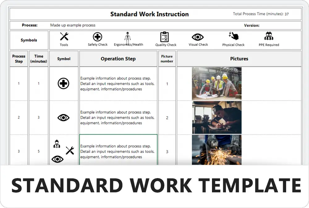Standard Work Instructions Template - Feature Image - Learnleansigma