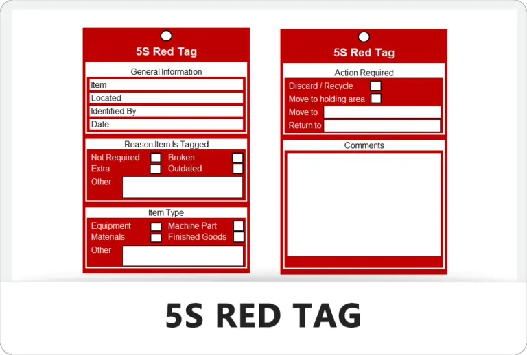 5S Red Tag Template