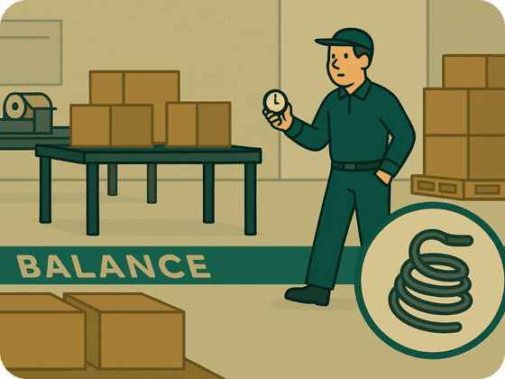 Guide: A3 Problem Solving 12 Brake-cable assembly line showing unbalanced and balanced work-stations